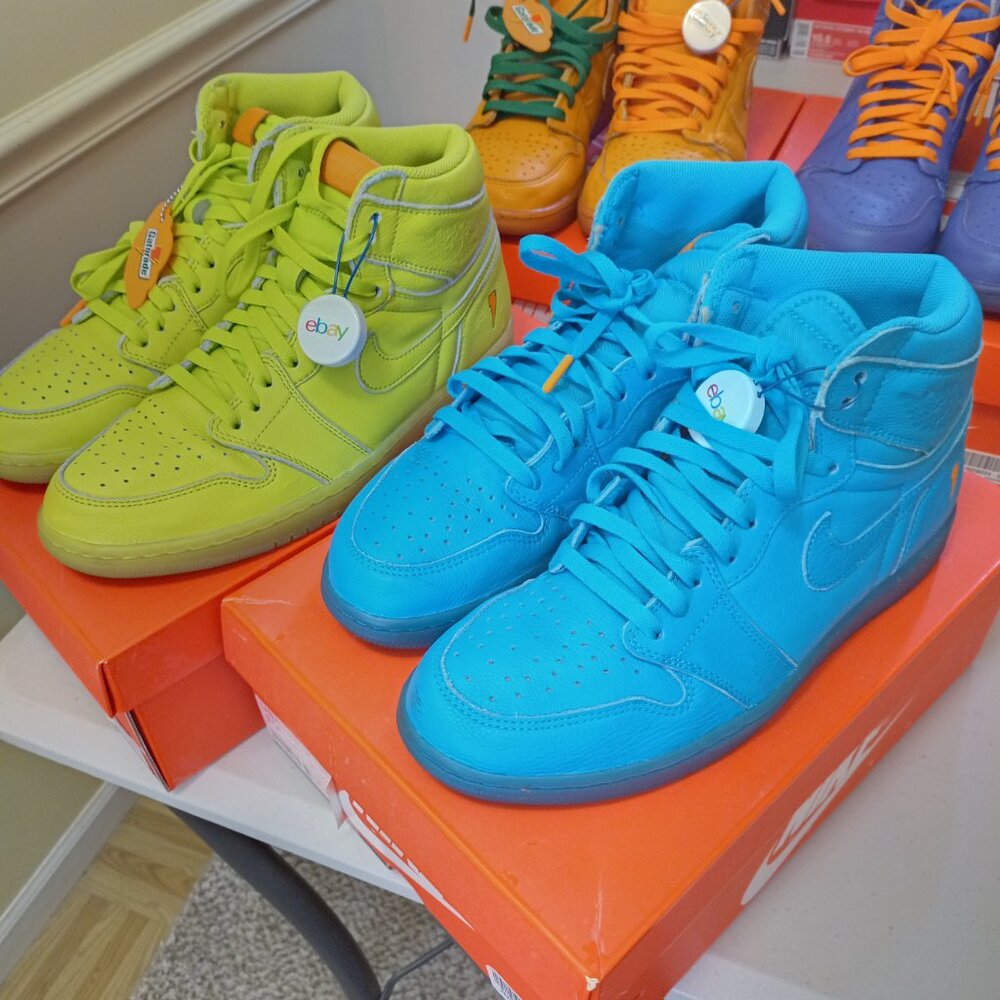 Nike Gatorade Air Jordan 1 Lot 4 Colors Mens 10.5 All Extras - Picture 2 of 12